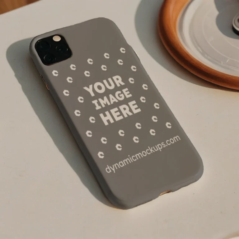 iPhone Gray Phone Case Mockup Template