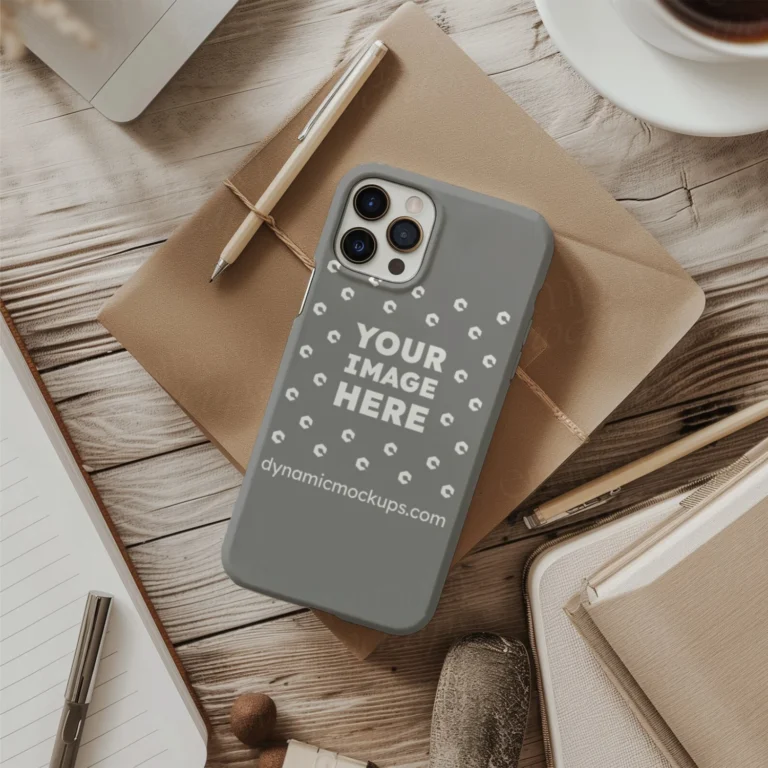 iPhone Gray Phone Case Mockup Template