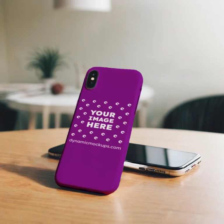 iPhone Purple Phone Case Mockup Template