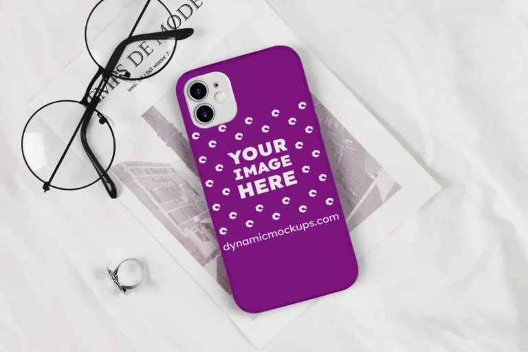 iPhone Purple Phone Case Mockup Template